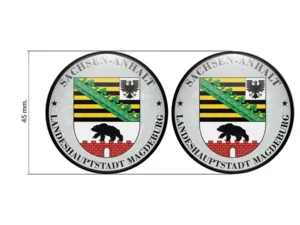 TÜV Plakette Landeshauptstadt Magdeburg Nummernschild plakette